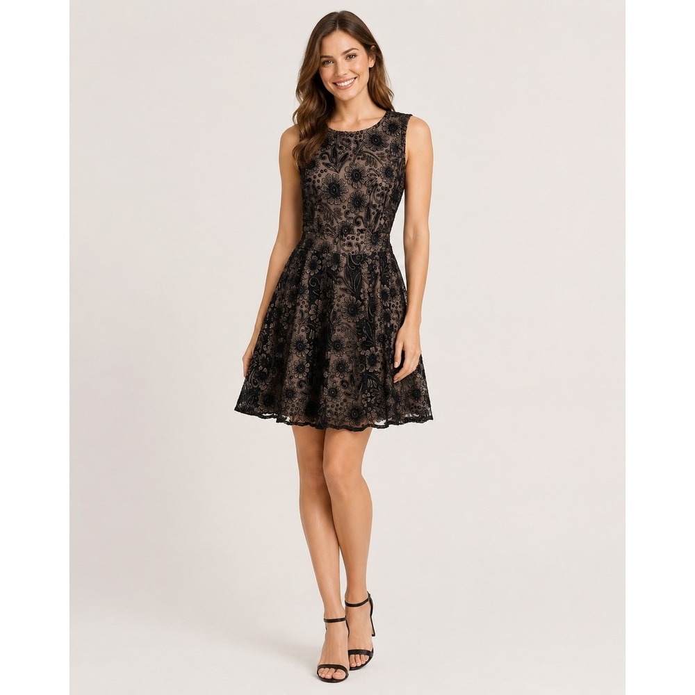 Yumi Dress Womens 2/4 Black Gold Pink Floral Coquette Balletcore Whimsigoth